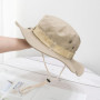 DHSBGWSX 1 chapeau de soleil pliable - Chapeau de protection solaire d'été - Beige - Chapeau de chasse - Respirant et confortabl