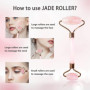 Jade Roller Visage et Gua Sha Masseur, Outil de Massage Facial Gua Sha,Gua Sha pour le visage, le cou et le corps,Calme Et Déten