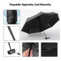 Vinmooog ,Mini parapluie de poche pliable femme parapluie anti tempete/UV Compact Portable étanche Ombrelle de Voyage-le noir