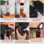 Mozvvco Bocaux à Épices, 24 Pièces Pot à Épices en Verre avec Étiquettes d'épices Françaises, 120ml Boite à Épices Cuisine Range