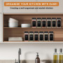 Mozvvco Bocaux à Épices, 24 Pièces Pot à Épices en Verre avec Étiquettes d'épices Françaises, 120ml Boite à Épices Cuisine Range