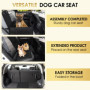 Mozvvco Siège Auto pour Chien, Panier Voiture Avec Côtés Robustes et Ceinture de Sécurité, Pour Petite et Moyenne Taille, Imperm