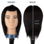 DaizySight Tete a Coiffer Professionnel Homme, Tete Maleable Coiffure avec 100% Cheveux Naturels Humains, Tête D’exercice Manneq