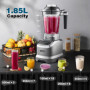 AMZCHEF 2-EN-1 Blender Mixeur 1800W | Blender Professionnel 1,85L et Mini Mixeur Smoothie 600ml | Blender Mixeur Puissant avec P