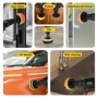 Kit de Polissage Voiture 80mm (17 Pièces) - Pad et Disque avec Adaptateur M10 pour Perceuse - Tampons de Polissage et Cire de La