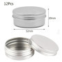 BOBOZHONG Pots en Aluminium,12 Pcs Vide Pots de Voyage Rondes Boîtes Aluminium Pot de Crème Vide Conteneurs Cosmétiques Vide Pot