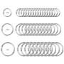 100 Pièces Anneaux de Reliure 25mm/30mm/35mm Reliure Anneaux Métalliques Bagues de Livre Anneaux de Classeur Porte-clés pour Cah