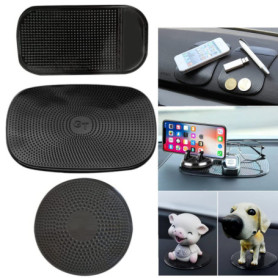 Tapis Collants antidérapants de Voiture,3 PCS Tapis Antidérapant Voiture Tableau de Bord Anti Glisse en Silicone Mat Antidérapan