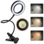 MXTIMWAN 5X Lampe Loupe, 360° Flexible Loupe à Pince, Loupe 5X avec lumière, 3 Couleurs 10 Luminosité, pour Travail de Bureau ét