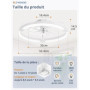ZMISHIBO Ventilateur de Plafond avec Lumière et Télécommande, 52,5 cm, Température de Couleur Réglable 3000-6000K, Ventilateur L