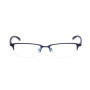 JoXiGo Lunettes Anti Lumière Bleue Homme Rectangulaire Demi-Cadre Montures de Lunettes de Vue Métalliques Frame Lens Transparent