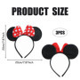 CORTNEY 3 Pcs Mickey Minnie Bandeaux, Oreilles de Minnie Mouse, Adultes et Enfants Utilisé Pour la Mascarade, Fête D'anniversair