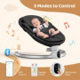 Transat Bebe Electrique,Helangel Balancelle avec Télécommande et Wireless Berceau Electrique Bebe avec Harnais de sécurité 5 Poi