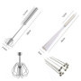 Naisfei Lot de 2 Batteurs à Œufs, Fouet Multifonctionnel Semi-Automatique à Main En Acier Inoxydable, Batteur à Lait, Batteur Ro