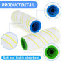 USHOP Rouleaux De Rechange pour Karcher FC7 FC5 FC3 FC3D,Brosse à rouleaux pour machine de nettoyage,Vert + bleu（4PCS）