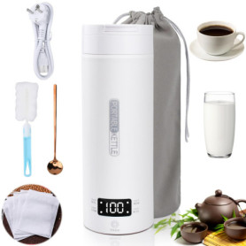 TAVADA Mini Bouilloire Portable Electrique de Voyage 500ml,Bouilloire Electrique Portable,Tasse de Chauffage Rapide,Inoxydable 3