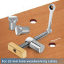 Lot de 2 crochets de banc pour le travail du bois - Pince de serrage rapide pour établi de table de 20 mm - Pince à fixation rap