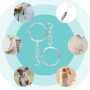 100PCS Anneau Porte Clé avec Chaîne,25 mm Attache Porte Clé, Split Porte Clef Anneaux Lot Métal Porte Anneau fendu Anneau Porte 