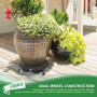 Porte Plante a roulettes, Réglable Ø 35-48cm, Capacité De 150 KG Supports de Pots de Fleurs à roulettes pour Support de Pot de F