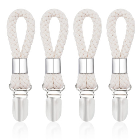 MoonSing Pinces à Serviette, Clips Porte-Torchon avec Boucles, Attache Torchon Cuisine Pince à Suspendre pour Serviette de Plage