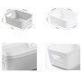 Bgfuni Lot de 8 Panier de Rangement en Plastique Blanc, Panier avec Anse pour Placards Empilables, Cuisine, Chambre,Salle de bai