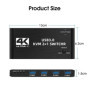 IVIVTOR Commutateur KVM USB 3.0: 4K@60Hz KVM Switch Brancher 2 PC Sur 1 Ecran - 4 USB Ports Pour Clavier Souris Clé Disque Dur E