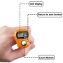 Gvolatee Pack de 5 Compteurs de Doigts, Compteur de Doigts Clicker Compteur de Lignes Mini Compteur de Mains, Affichage LCD à 5 