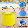 Lot de 4 seaux pliables légers et pratiques avec poignée - Pour fournitures de peinture, camping, pêche