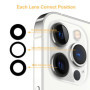 Cemobile Lentille de rechange d'origine pour caméra arrière iPhone 13 Pro et iPhone 13 Pro Max avec adhésif pré-installé et kit 