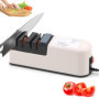 Sonhomay Aiguiseur électrique pour couteaux de cuisine, ciseaux, aiguiseur avec pierre à aiguiser pour affûtage grossier, répara