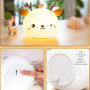 Blingbin - Veilleuse LED en forme de cerf - 7 couleurs de lumière - En silicone doux au toucher - Pour chambre d'enfant et de bé
