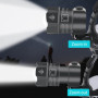 Lampe frontale rechargeable 200000 lumens, lam0pe frontale à LED super brillante XHP70.2, réglage de la mise au point 3 modes ph