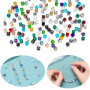 600 pièces Carrée À Facettes Perles de Verre, Perles de verre carrées multicolores en cristal, Perles de Verre Cristal à Facette