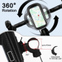 LEMEGO Support Téléphone Vélo Etanche Réfléchissant, Sacoche Guidon Cadre Vélo VTT, Rotation 360° avec Espace Rangement Ecran Ta
