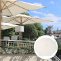 Plcnn Auvent de rechange pour parasol de terrasse - 3 m - 8 baleines - En polyester - Pour jardin, piscine, fête, plage