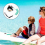 Surfing Leash - Laisse de Planche de Surf 5mm 10 Pieds TPU Paddle Surf Leash Corde de Pied de Sécurité Corde de Pied de Ski Naut