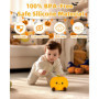 Veilleuse Bébé Veilleuse Enfant, Rechargeable USB+3 Luminosité+Fonction Minuterie, Citrouille Veilleuse Bebe Silicone Souple LED