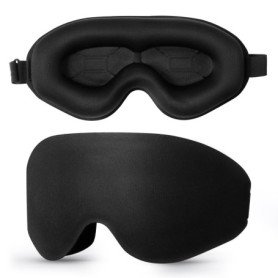 Blendura Masque de Nuit, 3D Cache Yeux pour Dormir Bloquer la Lumière Masque Sommeil 20mm Contour Profond Doux et Confortables M
