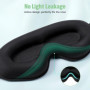 Blendura Masque de Nuit, 3D Cache Yeux pour Dormir Bloquer la Lumière Masque Sommeil 20mm Contour Profond Doux et Confortables M