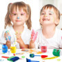Shuttle Art 53 Pièces Peinture au Doigt Lavable pour Enfant, Kit de Peinture Doigt 14 Couleurs(60ml) avec Pinceau Éponge Palette