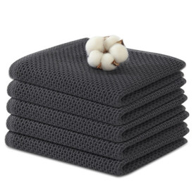 Torchons de Cuisine,Serviettes de Cuisine,Torchons de Séchage en Coton Set de 5,Coton,Très Absorbant,Polyvalent Torchons en Coto