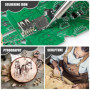 TWBEST 80W Kit de Pyrogravure Bois,Fer à souder Electrique Ensemble de 108 Pièces,Pyrogravure sur Bois avec Écran LCD Temperatur