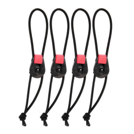 MiOYOOW 4PCS Sangles Canne à Pêche Élastiques, Liens Rapides pour Canne à Pêche avec Sangles Cordon Serrage pour Cannes à Lancer