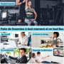 JOYTOUR Ceinture Abdominale Electrostimulation, Appareil Electrostimulation Abdominale, Electrostimulateur Musculaire, Cuir de P