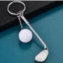 Porte-clés,2 pièces porte-clés de golf,Trousseau De Golf Cadeau,Golf Racket Keychain,Sport Porte-clés,porte-clés en métal,Porte-