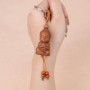 Porte-clés Bouddha,2 pièces Petite Porte-clés Bouddha en Bois Porte-Bonheur Talisman Chakra Yoga Cadeau Figurine,Mini Bouddha Po