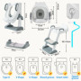 UCAMP Reducteur Toilette Enfant,Réducteur WC avec Marches,Rehausseur Toilette Enfant avec PU-Coussin,Siège de Toilette Enfant Ré