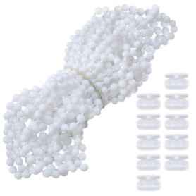 Chainette Store Enrouleur de 5 Mètres, Cordon de Chaîne à Perles avec 10 Connecteurs d'Accouplement de Store pour Remplacement d