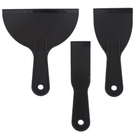 3 Pièces Spatule Plastique,1,5/3/6 Taille Spatule Peinture Grattoir Plastique,Couteau à Mastic de Spatule en Outil de Grattoir d