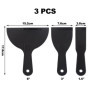 3 Pièces Spatule Plastique,1,5/3/6 Taille Spatule Peinture Grattoir Plastique,Couteau à Mastic de Spatule en Outil de Grattoir d